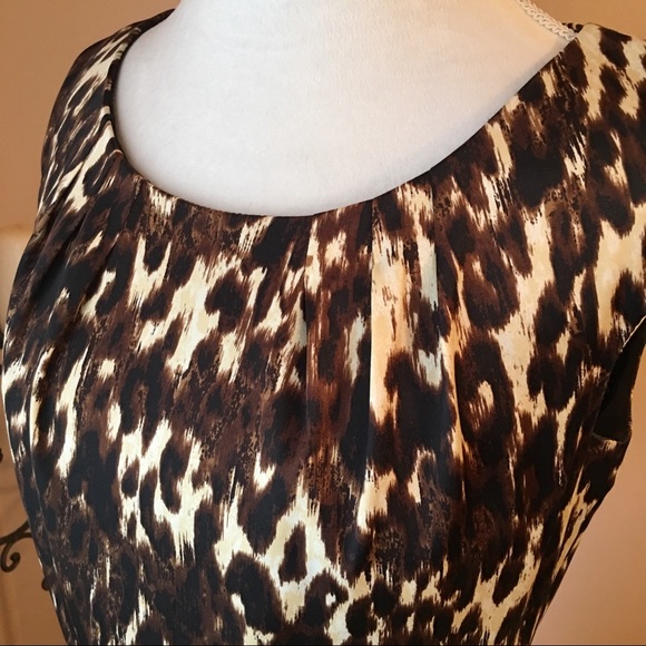 AGB Animal Print Sleeveless Sheath Dress - Picture 2 of 8